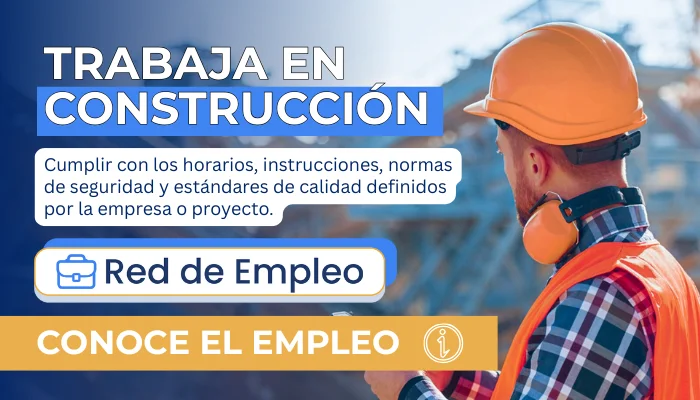Trabajo disponible en Construcción a Tiempo Completo
