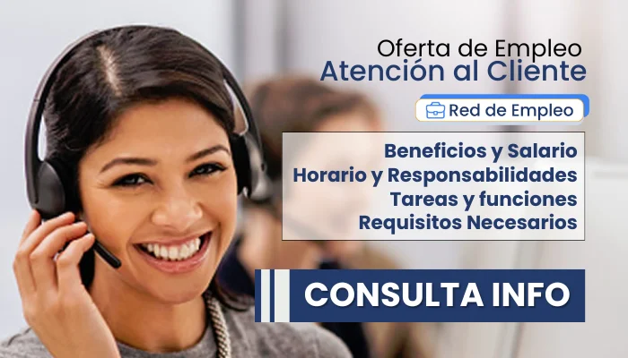 Vacante de empleo en Atención al Cliente